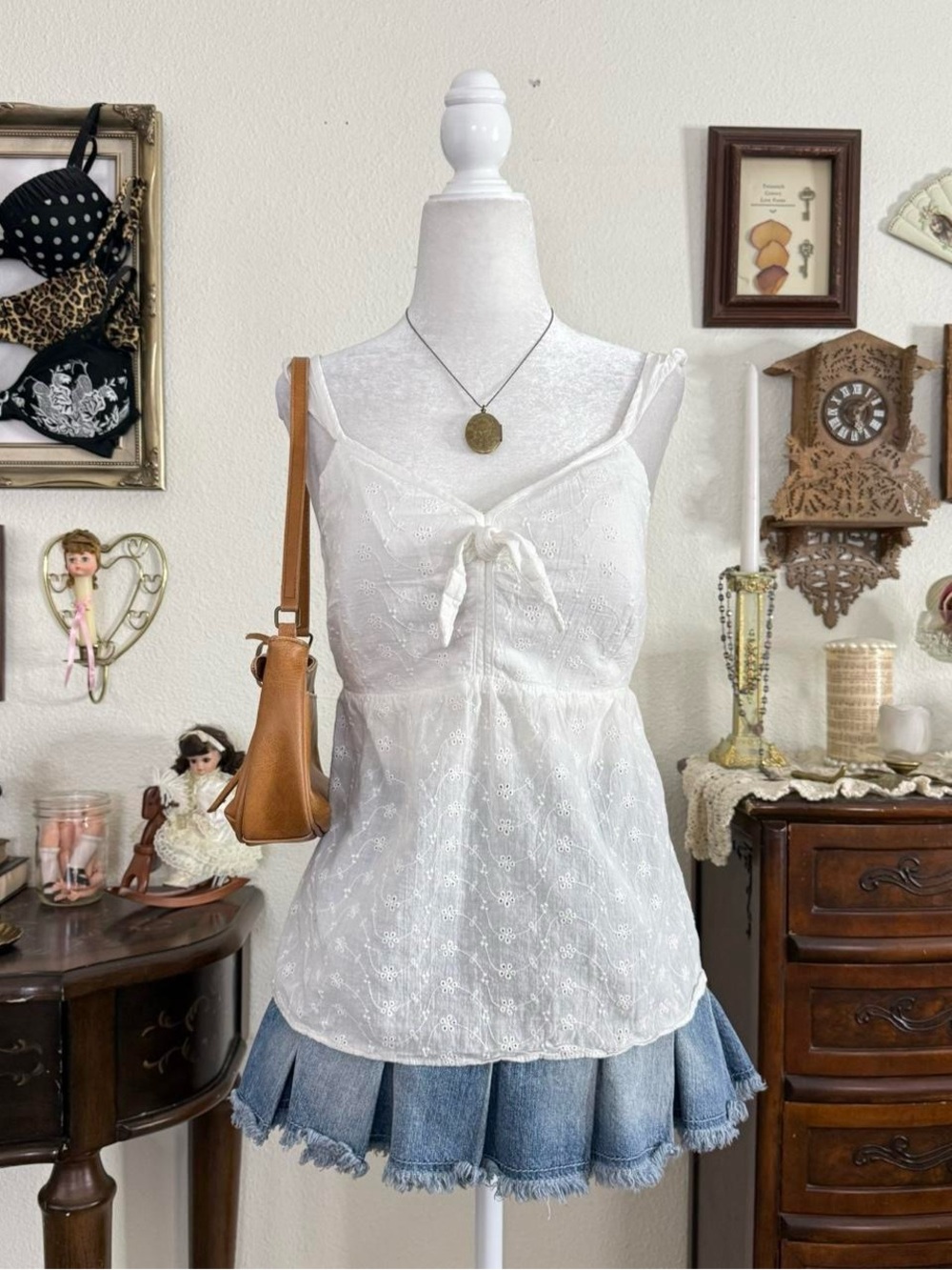 Y2k dainty coquette fairy grunge semi sheer white babydoll top